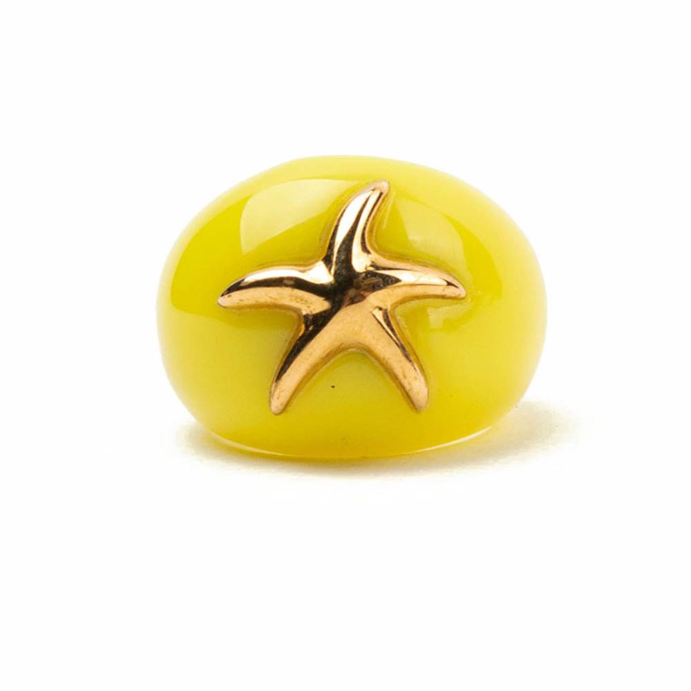 Lucas Jack Ring Men size M Yellow